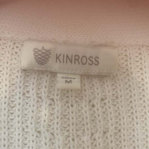 Kinross, medium off white sweater, open - Picture 3 of 5